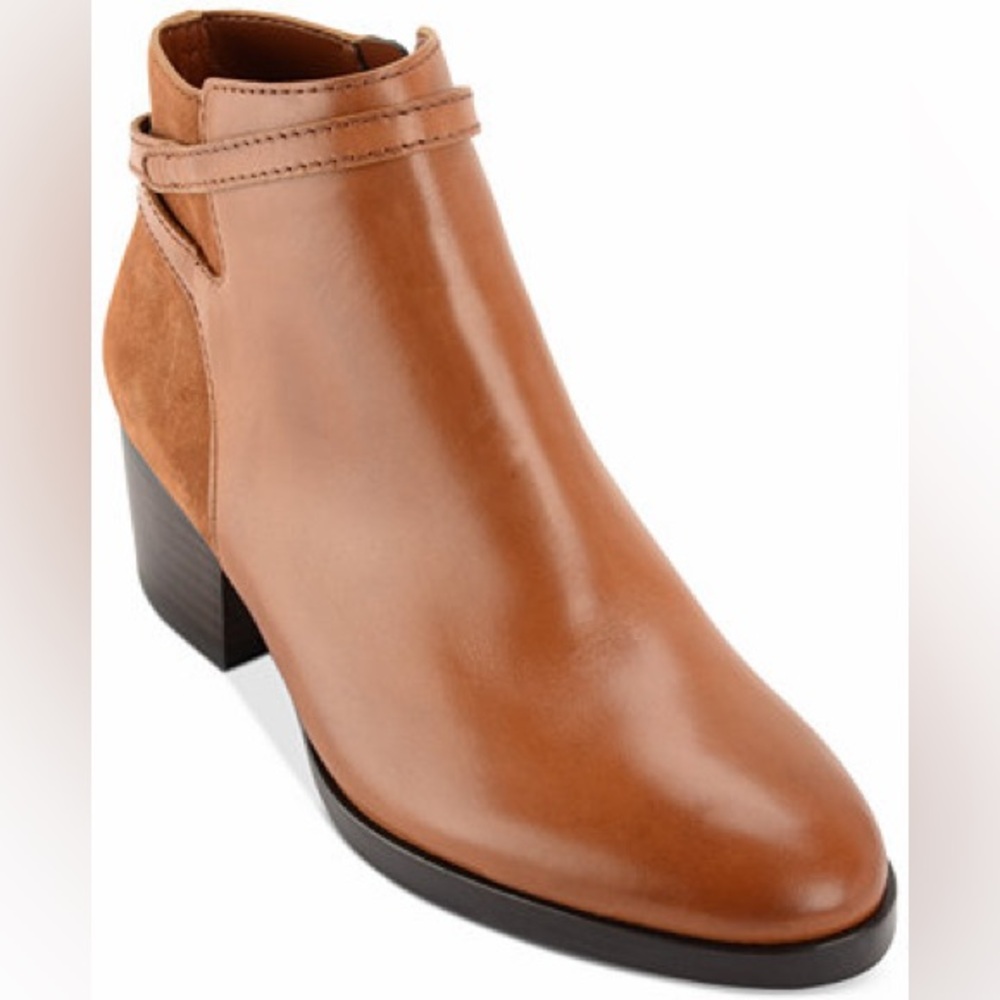 RALPH LAUREN | HERITAGE LEATHER SUEDE DAMARA ANKLE BOOTS SIZE 7.5